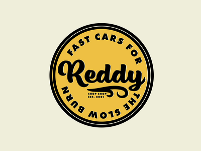 Reddy Chop Shop branding car color design garage illustration logo retro type typography vintage