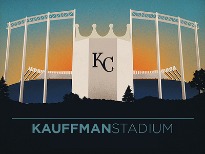 The K adobe baseball digital art drawing illustration illustrator kansas city kauffman stadium kc royals sports vector art