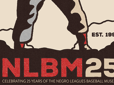 NLBM25 Teaser advertising baseball illustration kansas city letterpress lithography logo mlb sports typography vintage