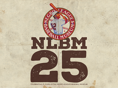 NLBM25 logo exploration anniversary baseball branding design illustration kansas city logo logo design negro leagues retro sports vintage