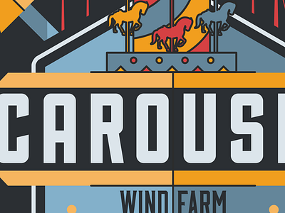 Carousel carousel circus color colorado energy illustration illustrator kansas city logo sustainable wind farm windmill