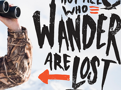 Not All Who Wander - Bass Pro 2 fishing hand drawn hand lettering hunting letter letters outdoors photography typography