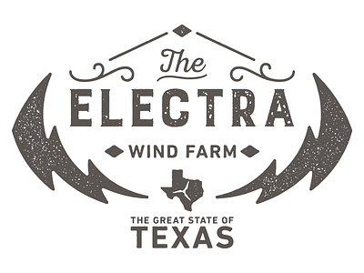Electra 2 color decal grunge hand drawn illustration letter logo texas texture type vintage