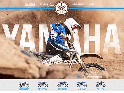 Yamaha Off Road Website Redesign atv digital motorcycle off road redesign ux web webpage website yamaha