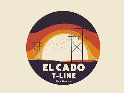 El Cabo color desert electric illustration new mexico retro sun sunset type typography vintage