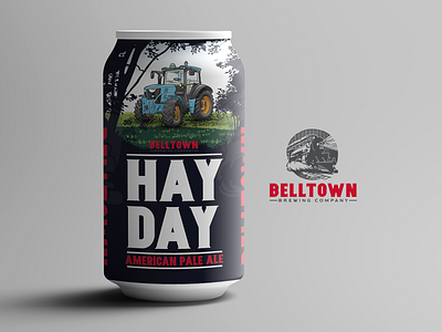 Belltown Brewing – Hay Day can design beer can color design illustration kansas city letter packaging print type
