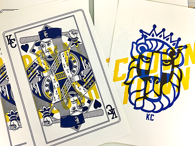 KC Baseball Prints baseball cards color illustration kansas city letterpress print royals typography vintage