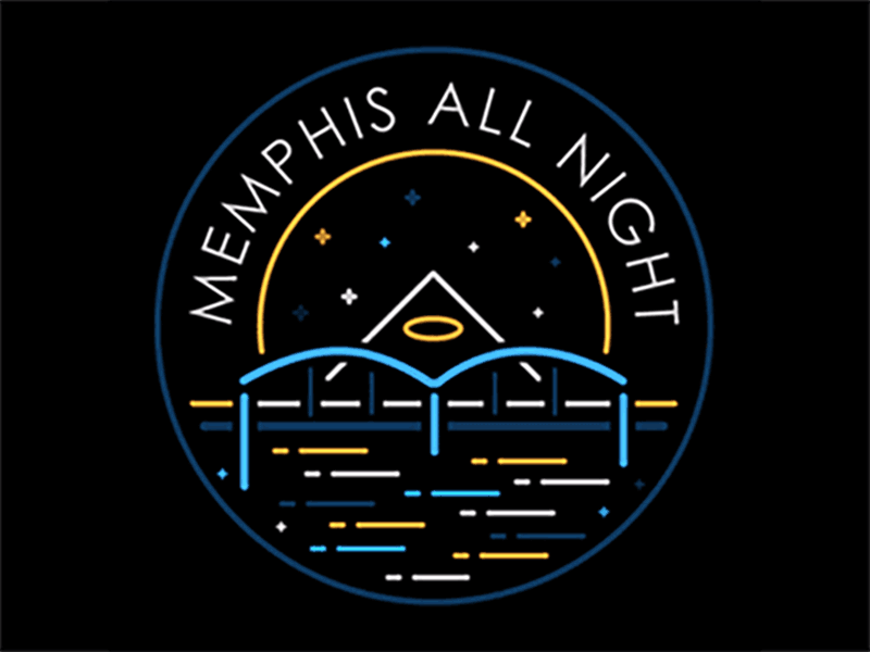 Memphis All Night after effects gif memphis mississippi pyramid river