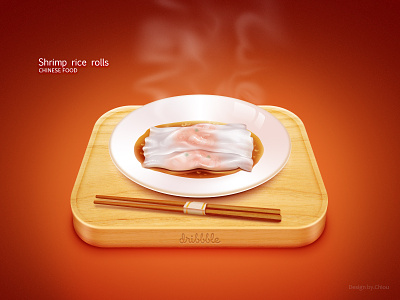 Shrimp rice rolls china chinese food chiou food icon