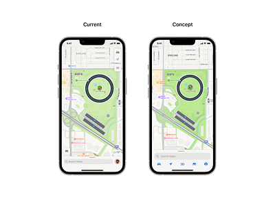 Apple Maps app apple concept design ios iphone light maps r ui