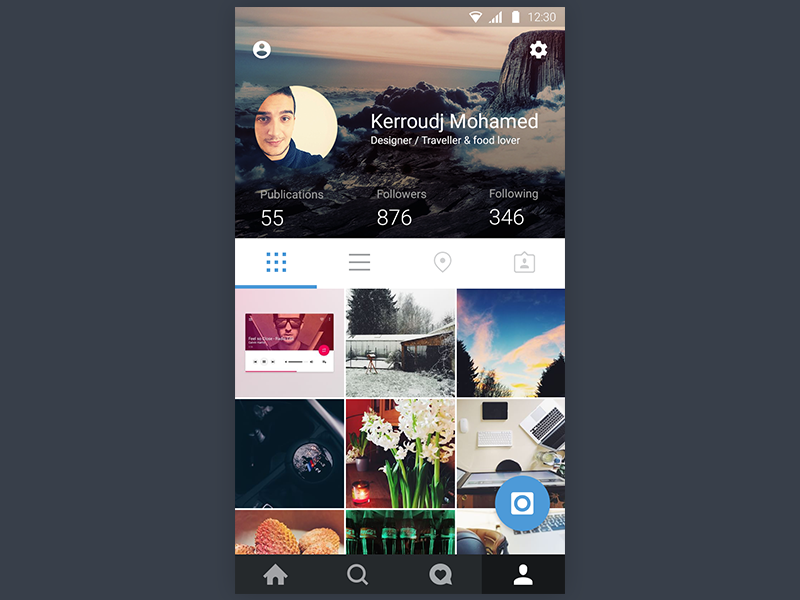 Instagram (concept) - Material Design android concept design instagram lollipop material