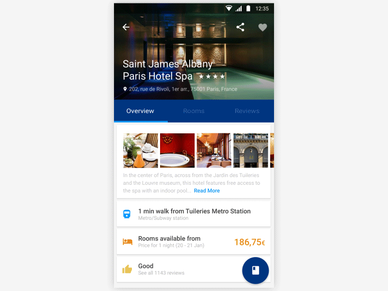 Booking Concept android animation booking concept gif lollipop material design