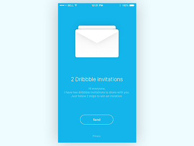 2 Dribbble invitations