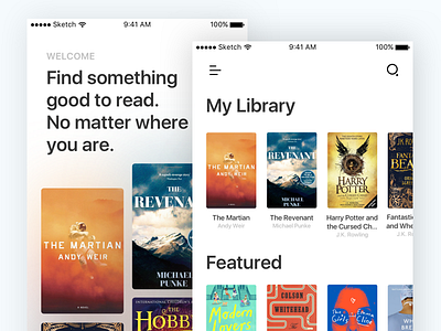 Books app books concept ios iphone minimalist white