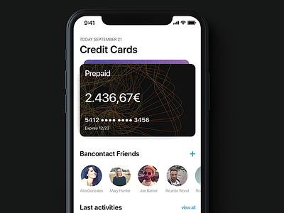 Banking App on iPhone X app banking design ios iphone x minimalist money