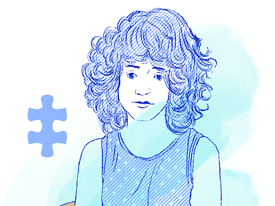 Azul 02 autism autismo blue draw illustration inclusive photoshop