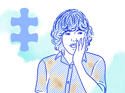 Azul 03 autism autismo blue design draw illustration inclusive photoshop