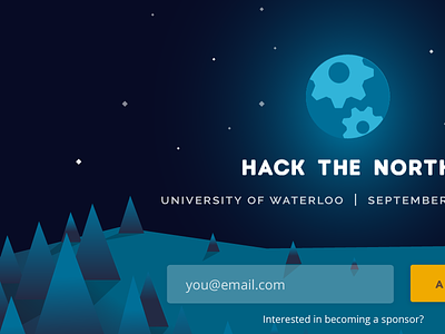 Updated Hack the North canada geometric hack the north hackathon night stars trees waterloo
