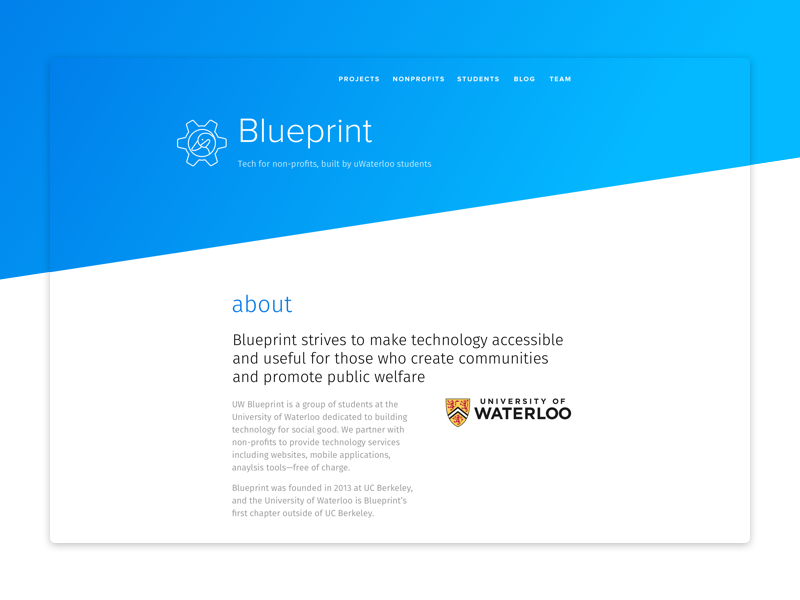 Blueprint webpage by jenny wen on Dribbble