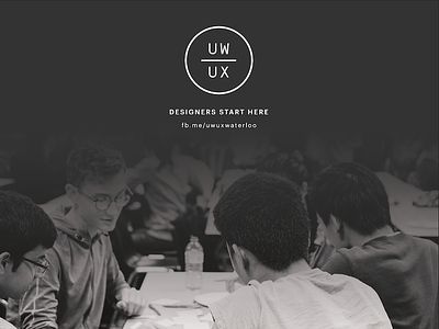 UW/UX bw gradient image logo matte minimal monochrome poster rebrand