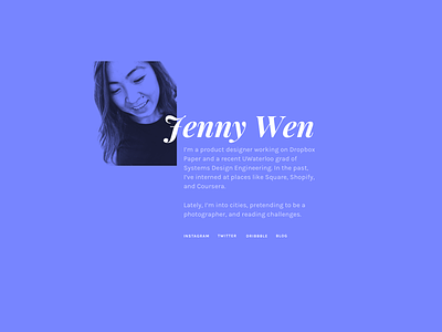 Personal website explorations exploration personal website profile purple typography visual design wip