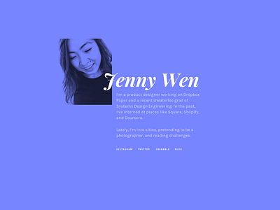 Personal website explorations