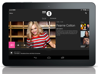 BBC iPlayer Radio app - stations app bbc iplayer radio radio tablet