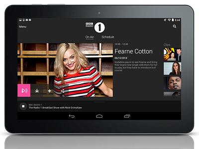 BBC iPlayer Radio app - stations