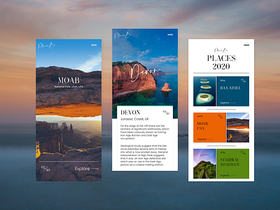 PlaceBo app design minimal mobile mobile app sightseeing travel ui ux webdesign