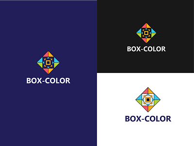 Box Color Logo abstract branding colorful creative data design development fun geometic identity lettermark logo mark modern software symbol tech technology