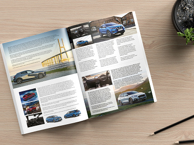 Automotive Magazine double page spread automotive car cars ceed design editoral editorial design focus ford kia magazine magazine ad magazine design mazda mazda3 nissan qashqai typography