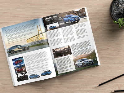 Automotive Magazine double page spread