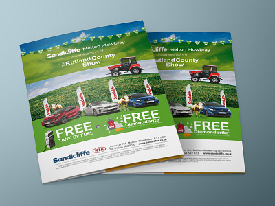 County Show Leaflet automotive branding car cars cow design farm field grass image editing indesign kia leaflet leaflet design logo photoshop tractor typography