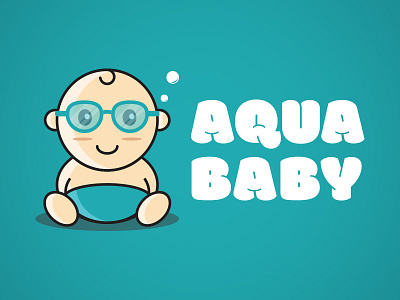 Aqua Baby aqua baby branding learn logo swim swimming teach teaching toddler water