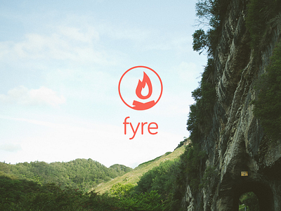 Fyre Logo Concept branding campfire circle logo