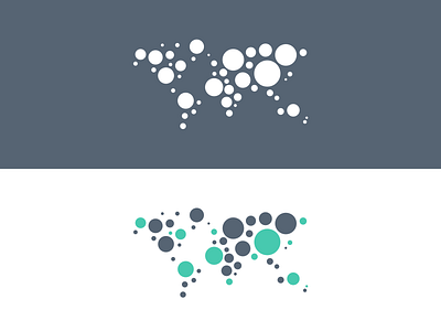 World as Dots concept data data viz dots earth logo map world
