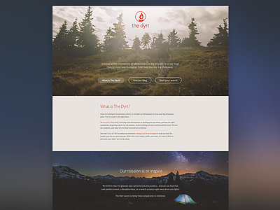 The Dyrt - Homepage adventure camping client dyrt google fonts homepage open sans outdoors the dyrt web design