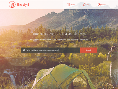 The Dyrt - Search Screen campgrounds client coffee fullscreen outdoors photo search the dyrt