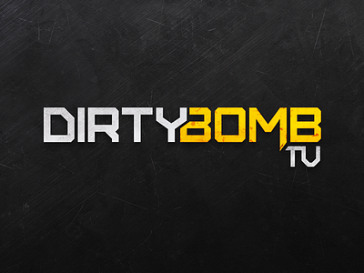 Dirty Bomb TV Logo dark dirty bomb tv grunge logo logo design yellow
