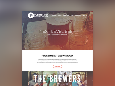 Pubstomper Website - Homepage beer brewing brewing company pubstomper web design