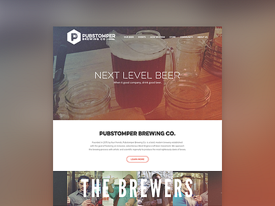 Pubstomper Website - Homepage beer brewing brewing company pubstomper web design