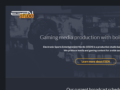 ESEN Studio Website esen gaming media production website