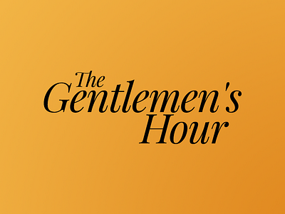 The Gentlements Hour logo playfair serif