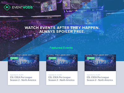 Event Vods Landing Page