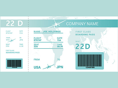 #Daily UI Boarding Pass boarding pass