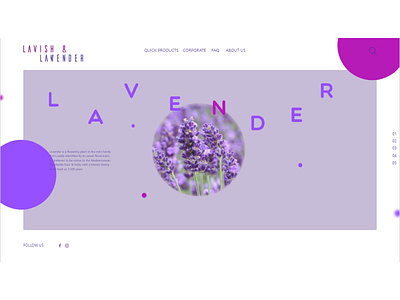 Lavender Landing page 2020 branding design logo photoshop