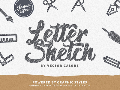Lettersketch-65 Illustrator Effects graphic style handlettering illustrator logo sketch text effect typography vector