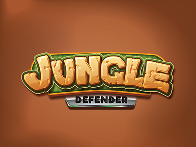 Set of Game Logo(s) design game header illustration illustrator jungle logo retro text effect type typography ui vector