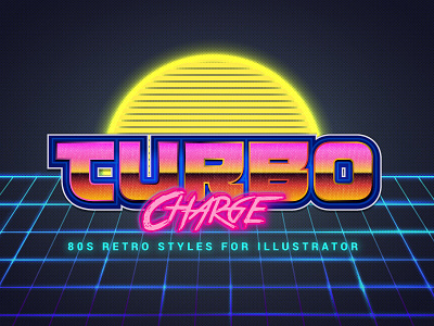 80s Retro Text Effect 80s futuristic illustrator retro type typography vintage