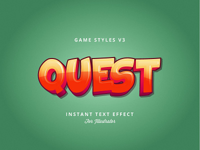 Game Styles for Illustrator comic game game title graphic styles illustrator logo style text effect title screen typography vector